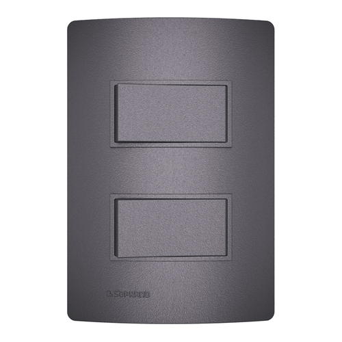 Conjunto 2 Interruptores Paralelos 10A 4X2 Concreto Revitá - Soprano