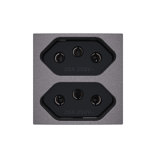 Módulo Tomada 2P+T Duplex 20A 250V Concreto Revitá - Soprano