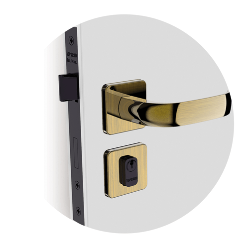 Fechadura Ícaro Externa ROS24 PY53 Antique Brass - Soprano