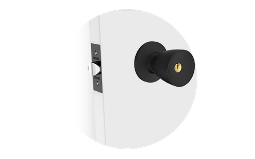 Fechadura Tubular Tulipa Externa BR90/100 PY Preto - Soprano