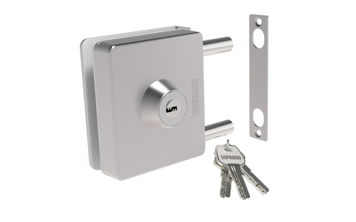 Fechadura Pressão Vidro Pivotante VA 158 PK Inox - Soprano