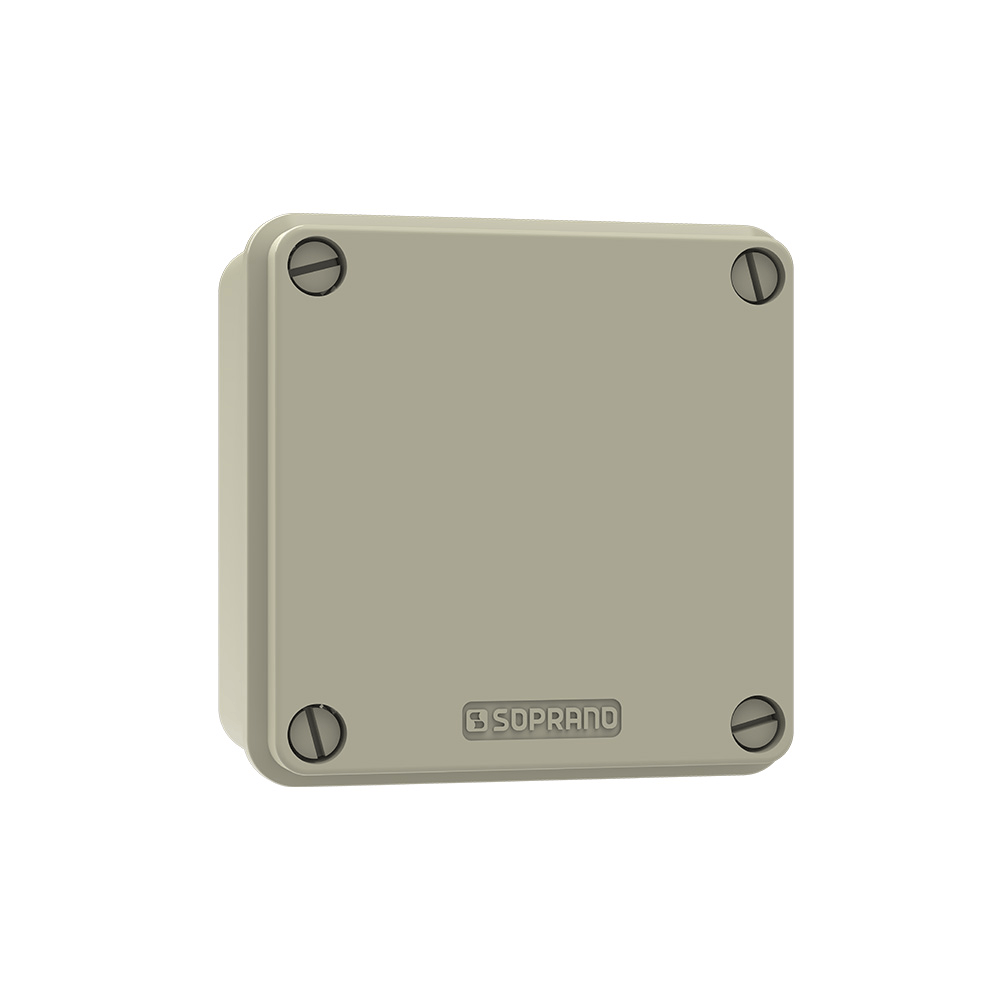 透 Caixa Plástica Multiuso 125x85x54 mm Cinza - Soprano - Soprano