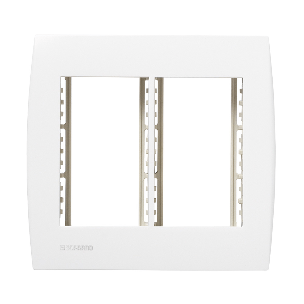 Conjunto Placa 6 Módulos Com Suporte 4X4 Branco Ilus - Soprano