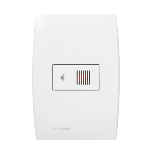 Conjunto 1 Cigarra Eletrônica Bivolt 4X2 Branco Ilus - Soprano