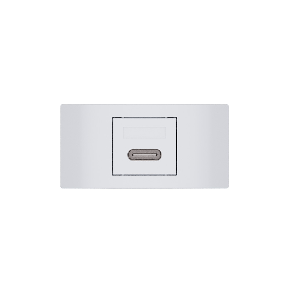 Módulo Tomada Usb Pd Tipo C 18W Bivolt Branco Revitá - Soprano