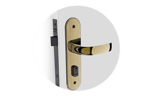 Fechadura Ícaro Externa ESP43 PY53 Antique Brass - Soprano
