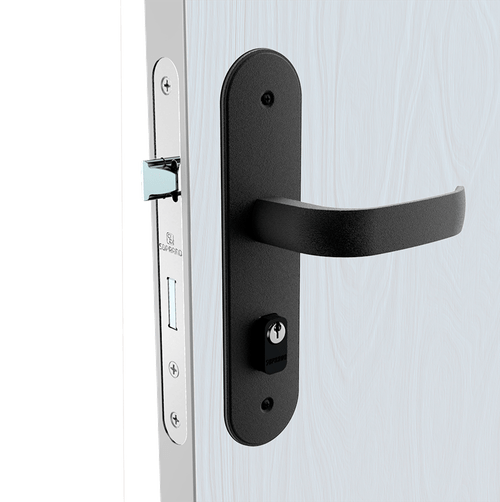 Fechadura Externa 40x53 ESP43 PY53 Oval Preto Fosco Ícaro -  Soprano