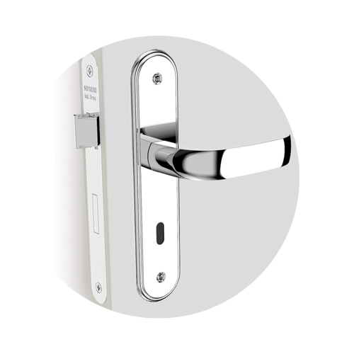 Fechadura Interna Reta 10x53 ESP43 Oval Cromado Ícaro - Soprano