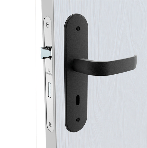 Fechadura Ícaro Interna ESP43 Oval Preto Fosco - Soprano