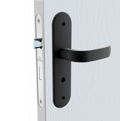 Fechadura Ícaro Banheiro ESP43 Oval Preto Fosco - Soprano
