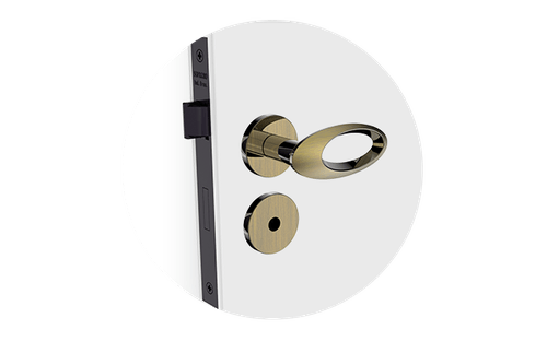 Fechadura Open Golf Banheiro ROS22 Antique Brass - Soprano