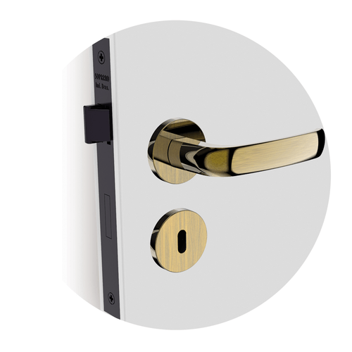 Fechadura Interna Reta 40x53 ROS22 Antique Brass Ícaro Way - Soprano