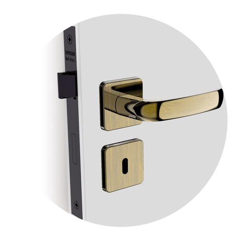 Fechadura Interna Reta 40x53 ROS24 Antique Brass  Ícaro Way - Soprano