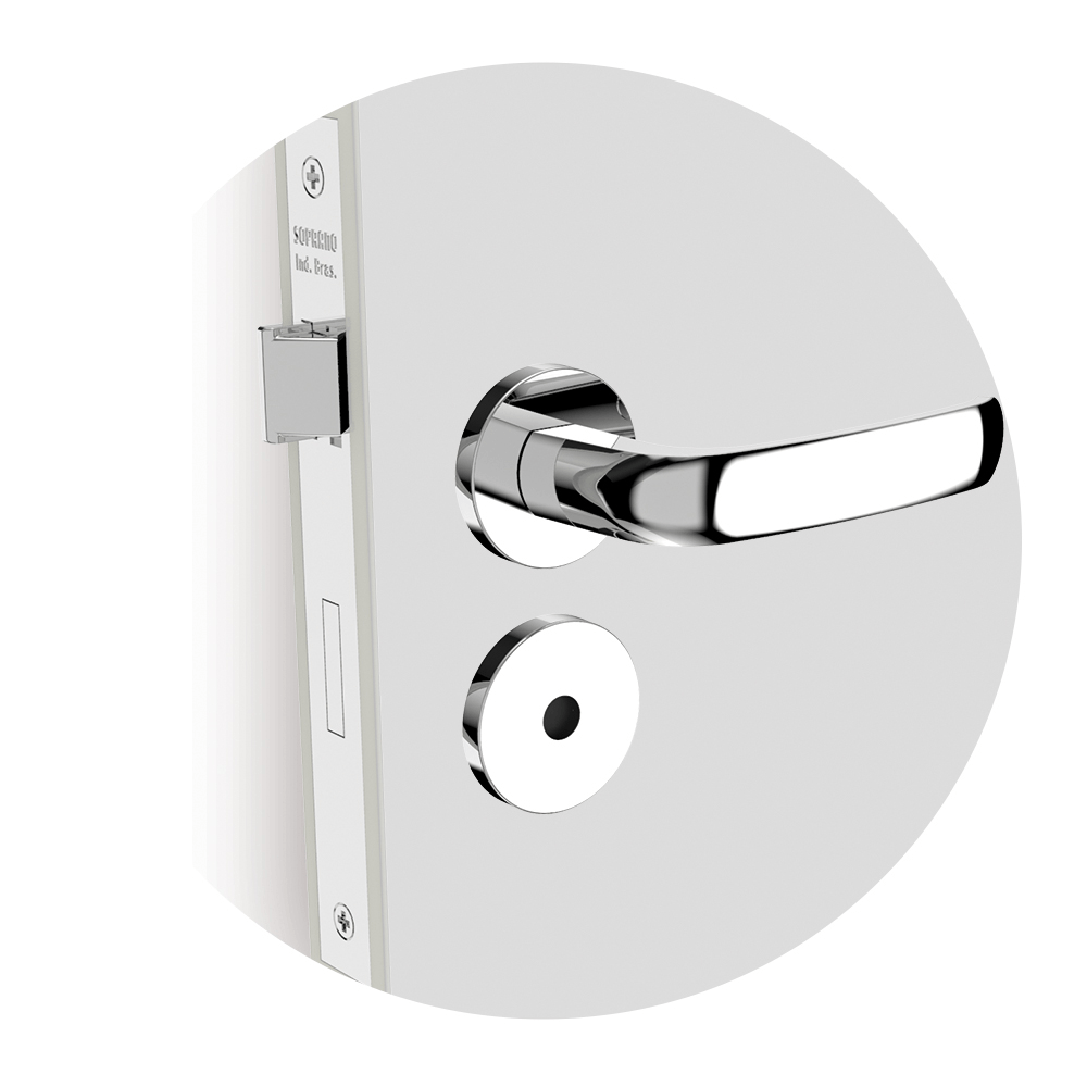 Fechadura Banheiro 40x53 ROS22 Cromado Ícaro Way - Soprano - Soprano