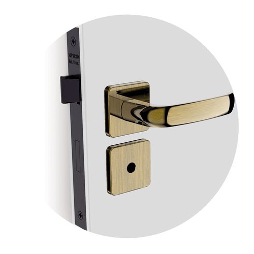 Fechadura Banheiro 40x53 ROS24 Antique Brass Ícaro Way - Soprano