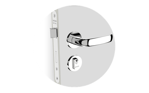 Fechadura Ícaro Way Externa ROS22 PY53 Oval Cromado Soprano