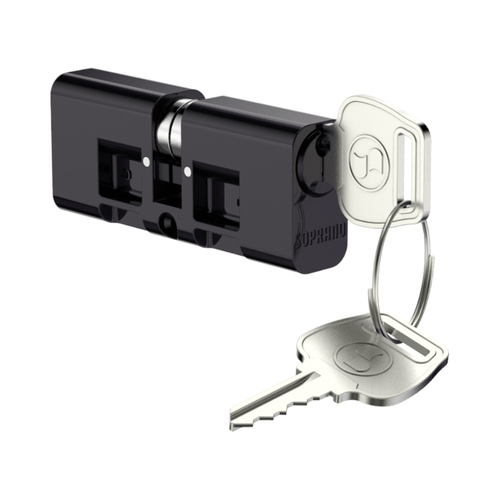 Cilindro/ Miolo 65mm PY 2 Chaves Com Parafuso Preto - Soprano