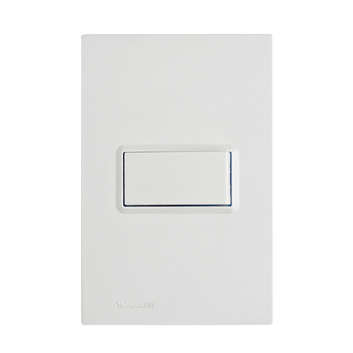 Conjunto 1 Interruptor Simples 16A Branco Delta Mondo - Soprano