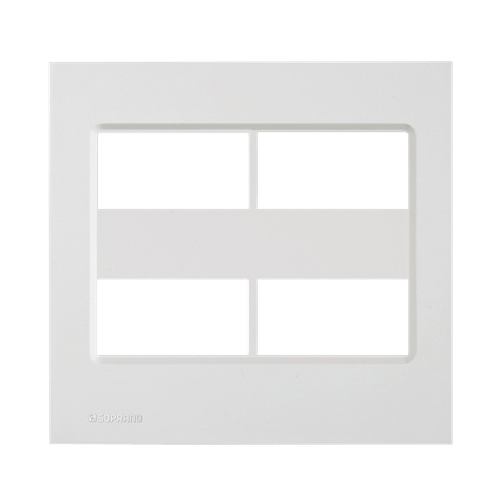 Placa 4x4 2 Módulos + 2 Módulos Separados Branco Delta Mondo - Soprano