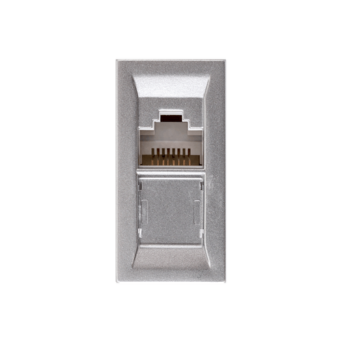 Módulo Tomada RJ45 CAT5e Alumínio Metálico Delta Mondo - Soprano