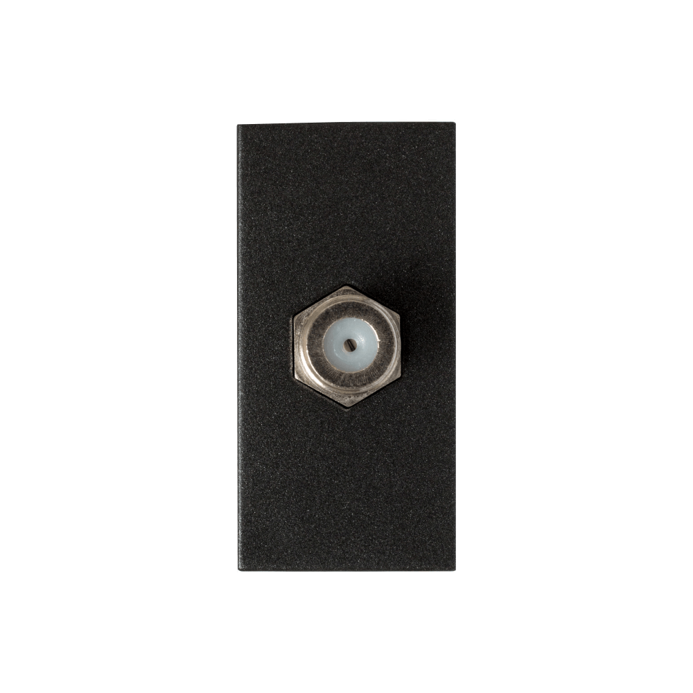 Módulo Tomada Cabo Coaxial Terminal Carbono Metálico Delta Mondo - Soprano