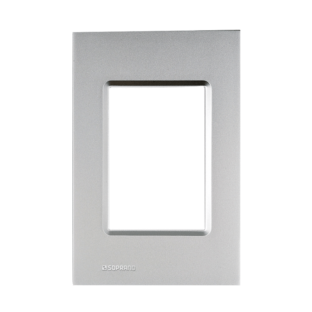 Placa 3 Módulos Alumínio Metálico Delta Mondo - Soprano