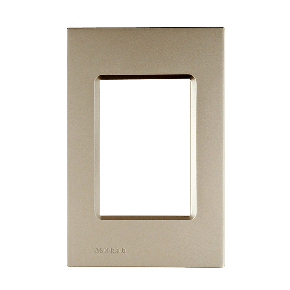 Placa 3 Módulos Champanhe Delta Mondo - Soprano
