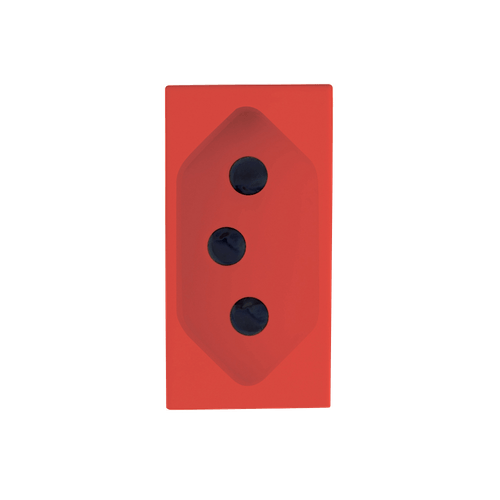 Módulo Tomada 20A Vermelho Delta Mondo - Soprano