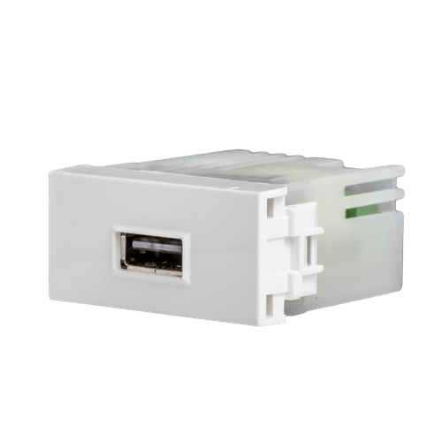 Módulo Tomada USB 2.1A Bivolt Branco Delta Mondo - Soprano