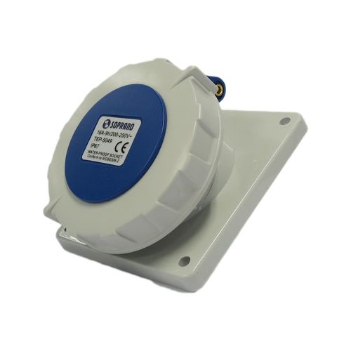Tomada de Embutir TEP-5249 32A 3P+T+N 250 Vca IP67 9h - Soprano