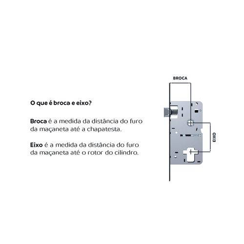 Fechadura Externa ESP15 PY45 Preto Fosco Popline - Soprano