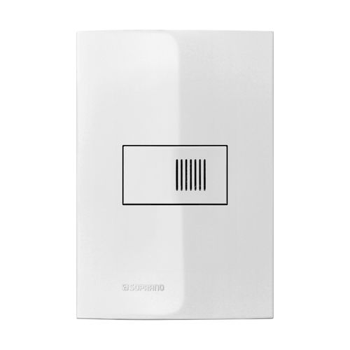 Conjunto 1 Cigarra Eletrônica Bivolt 4X2 Branco Iris - Soprano