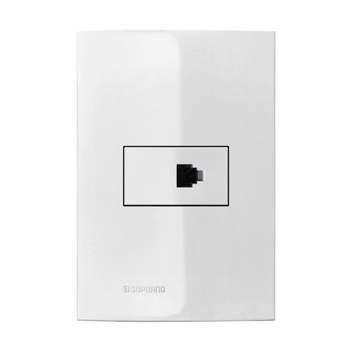 Conjunto 1 Tomada RJ11 4X2 Branco Iris - Soprano