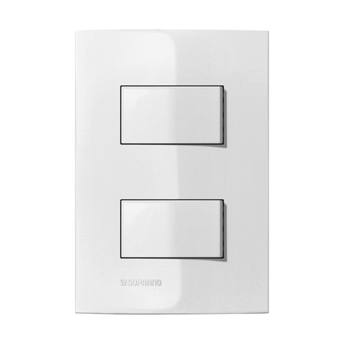 Conjunto 2 Interruptores Simples 10A Branco Iris - Soprano