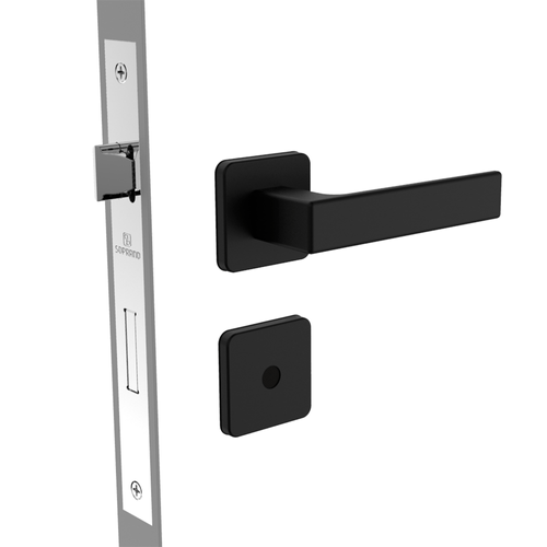 Fechadura Banheiro 55X70 Preto Fosco Juno - Soprano