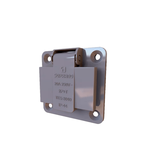 Tomada de Embutir TES-3040 20A 250V CA-IP44 - Soprano