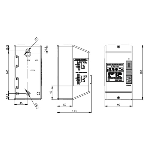Chaves de Partida CPS - 09 (2,5-4,0) 380 VAC - Soprano