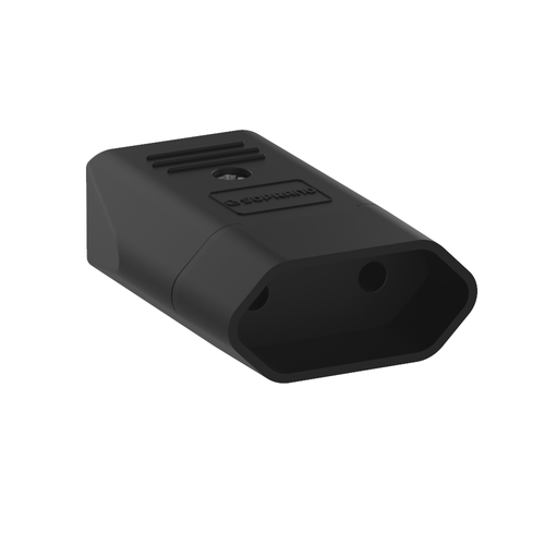 Plugue Fêmea 2P 10A 250V Preto - Soprano
