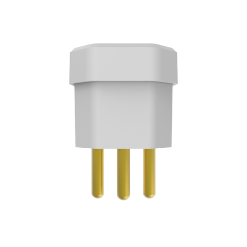 Plugue Macho 90 Graus 2P+T 20A Branco - Soprano