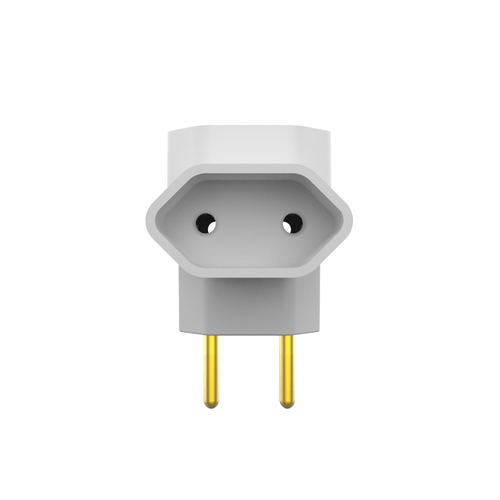 Plugue T 2P 10A 250V Branco - Soprano