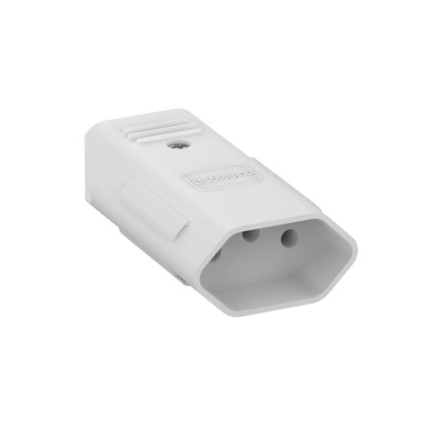 Plugue Fêmea 2P+T 10A 250V Branco - Soprano