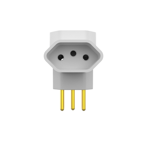 Plugue T 2P+T 10A 250V Branco - Soprano