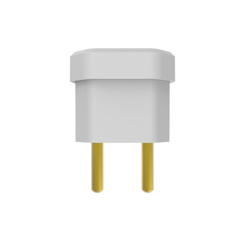 Plugue Macho 90 Graus 2P 10A 250V Branco - Soprano