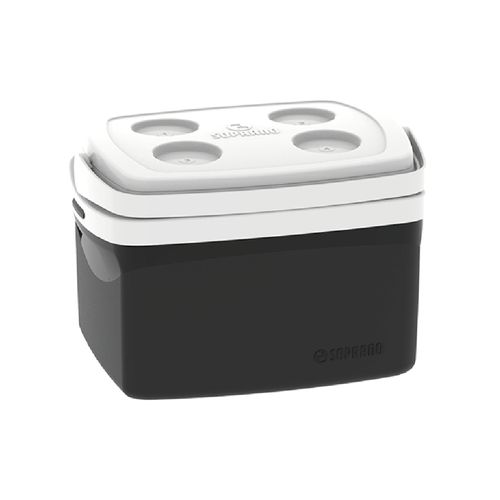 Caixa Térmica Cooler 12 L Preto e Cinza Tropical - Soprano