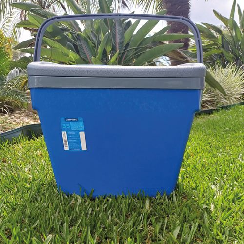 Caixa Térmica Cooler 35 L Azul/Cinza Tropical - Soprano