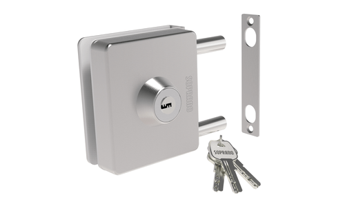 Fechadura Pressão Vidro Pivotante VA 158 PK Inox - Soprano
