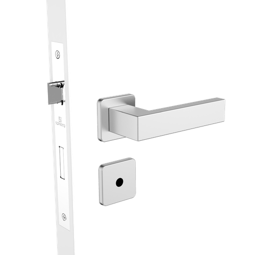 Fechadura Banheiro ROS24 Inox Escovado Bali  - Soprano