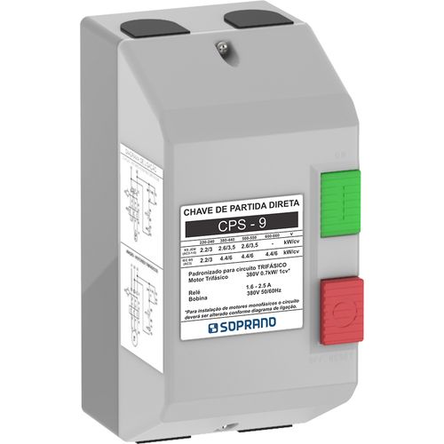 Chaves de Partida CPS - 09 (1,6-2,5)  380 VAC - Soprano