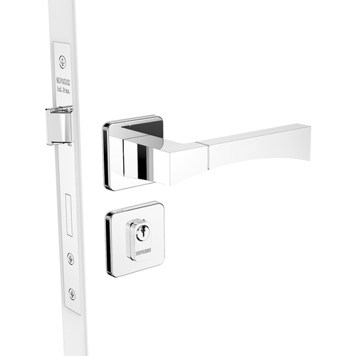 Fechadura Reta Externa 40x53 ROS24 Cromado Sense - Soprano