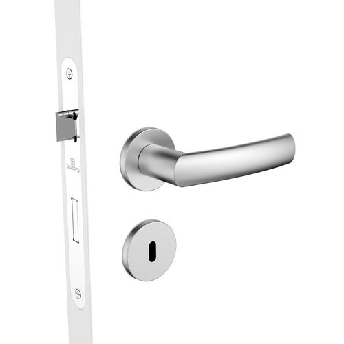 Fechadura Malibu Interna ROS38 Oval Inox Escovado - Soprano